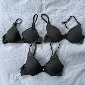 ThirdLove 24/7 Classic Uplift Plunge Bra - Set of 3 - Size 34B 1/2